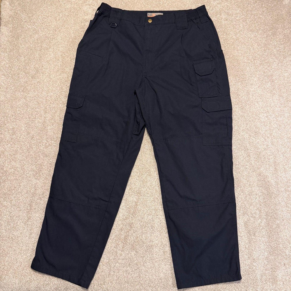 5.11 Tactical Cargo Pants Mens 38x30 Navy Blue Ripstop Multi-Pocket 74273-724 - Picture 8 of 8